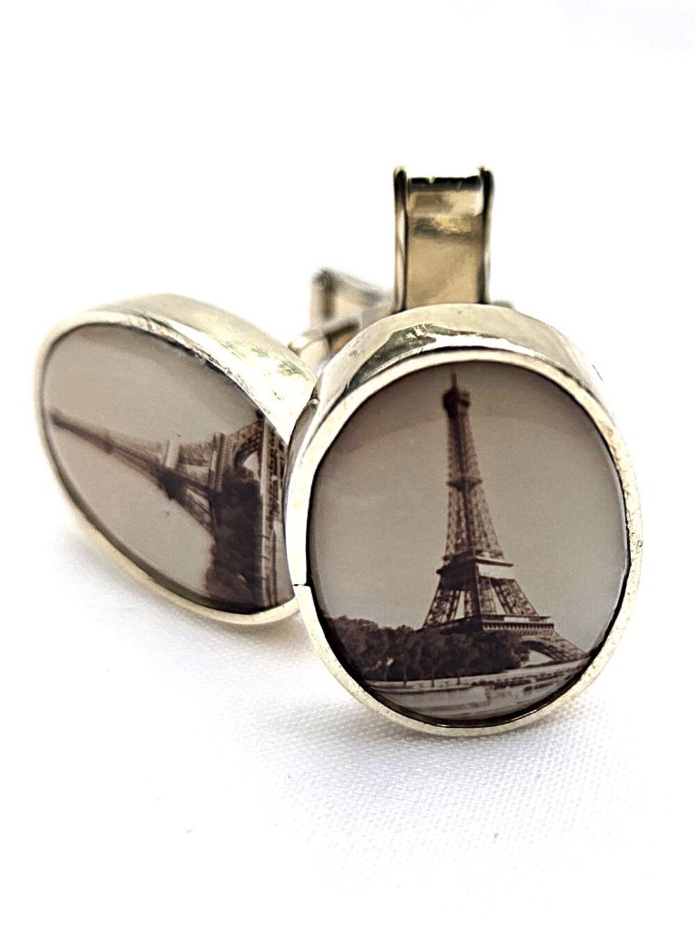 Sterling Silver Eiffel Tower Cuff Links – Custom Made by NYC Jewelry Artist